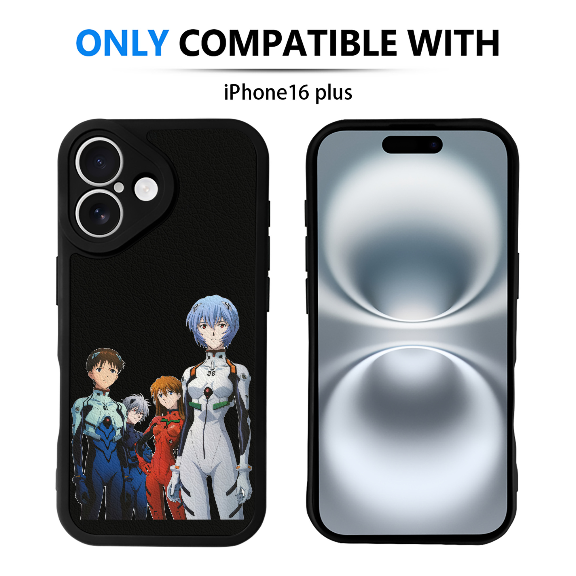 （画像用） EVA 新世紀エヴァンゲリオン 【iPhone 16シリーズ対応】シリコンスマホケース（レザー調） 材質：シリコン